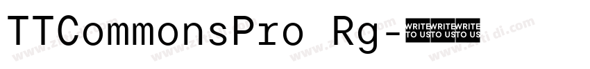 TTCommonsPro Rg字体转换